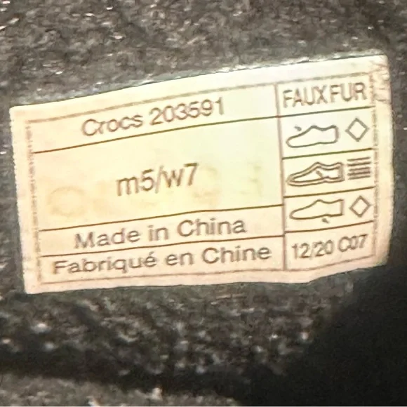 Crocs Classic Lined Clog – Black/Black – Dual Crocs Comfort Unisex Men 5 Women 7 - Picture 7 of 10